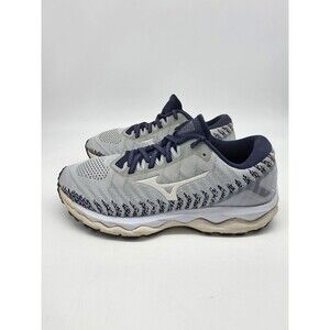 Mizuno Wave Sky 4 Waveknit Running Shoes Women's Size 9 Gray Navy